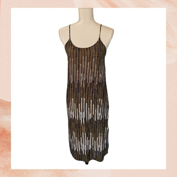 H&M Dresses & Skirts - H&M Green Blue Spaghetti Strap Midi Slip Dress